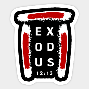 Blood on Door Post Exodus Sticker